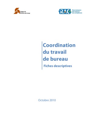 travail de coordination Book