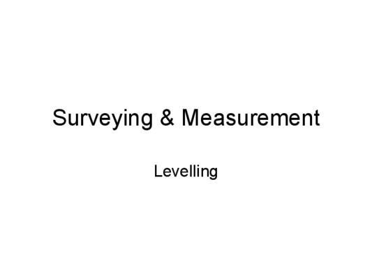 levelling Book