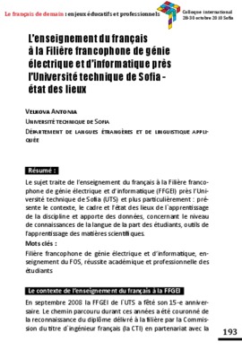 francais francophone Book