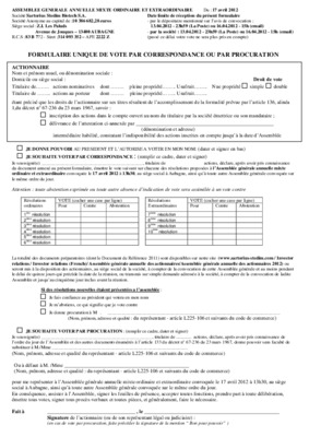 vote correspondance Book