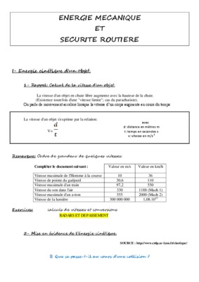 energie mecanique et securite routiere Book