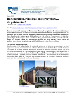 creation de projet de recyclage et reutilisation q_equipements bureautique Book