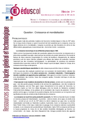 question la mondialisation de leconomie stg Book