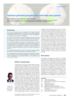 aphasie progressive primaire cas sporadique Book