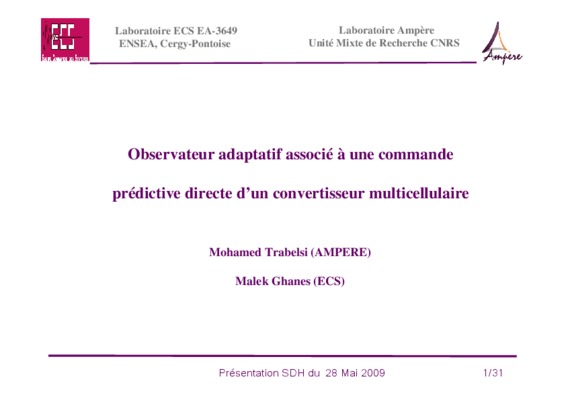 observateur adaptatif non lineaire Book
