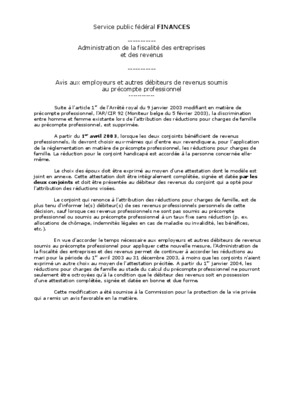 le montant de deduction pour charge de famille Book