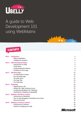 micrsoft webmatrix Book