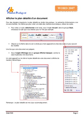 le plan detaille Book