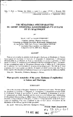 les nematodes phytoparasites de l Book
