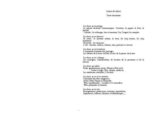 lecons de choses Book