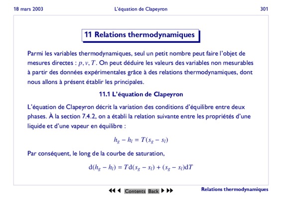 relation de clapeyron Book