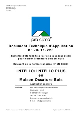 proclima intello Book