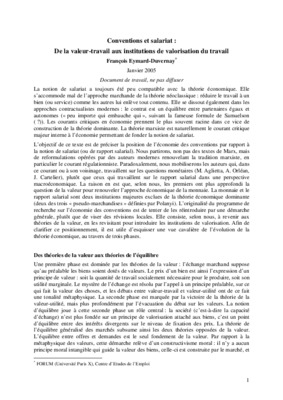 pdf la valeur des conventions Book