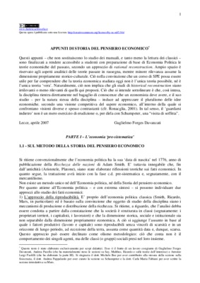 storia del pensiero economico Book