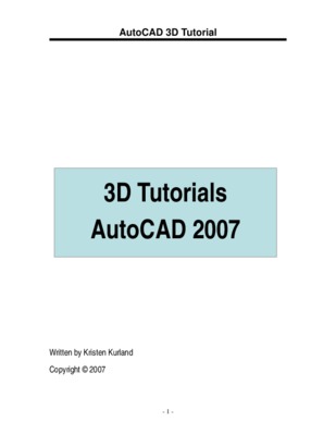 autocad tutorials 3d Book