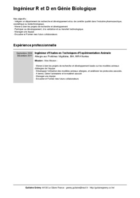 ingenieur genie biologique competences Book