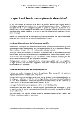 le guides des complements alimentaire pour sportif Book