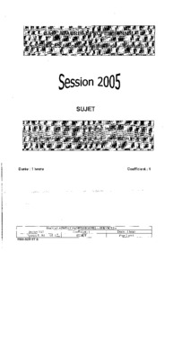 sujet e1 b 2005 Book