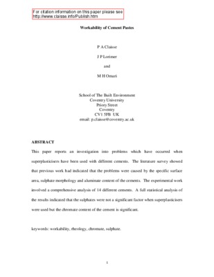 portlandite consumption in metakaolin cement pastes and mortars Book