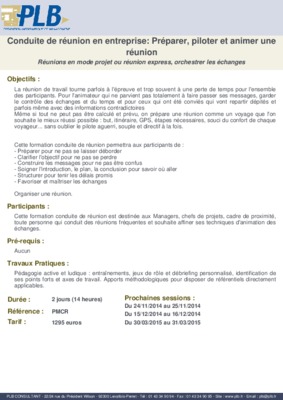 animer une reunion manageriale Book
