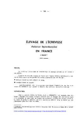 methode elevage ecrevisse Book