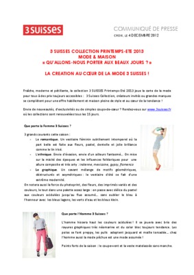 catalogue 3 suisses printemps ete 2013 Book