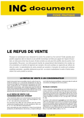 le refus de vente Book