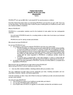 finasteride Book