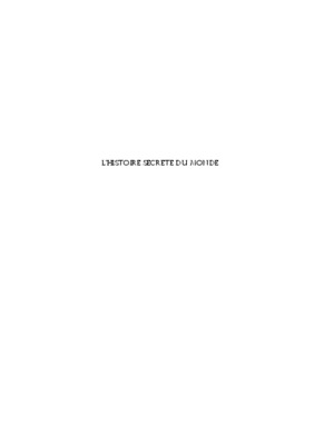 l histoire secrete du monde Book