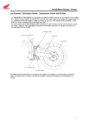 exercice sciences industrielles suspension arriere honda prolink Book
