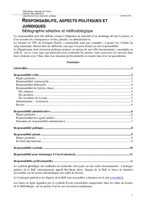 quelques aspects de la responsabilite Book