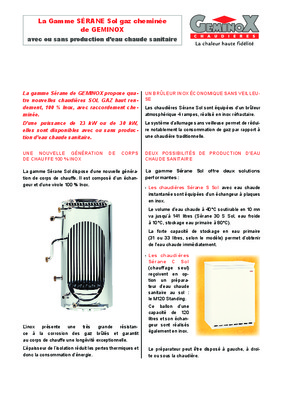 geminox serane cheminee 30 Book