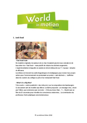 vocabulaire junk food Book