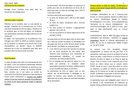 carte de sejour vie privee Book