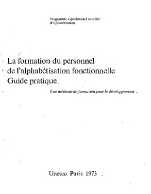 formation en alphabetisation fonctionnelle Book