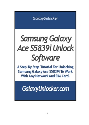 notice emploi samsung galaxy ace s5839i Book