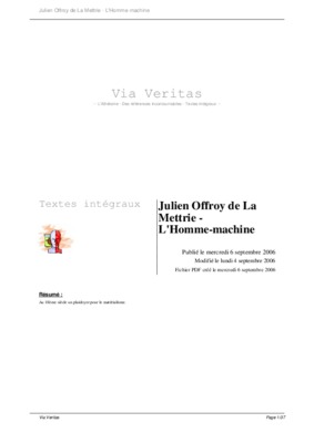 la mettrie Book