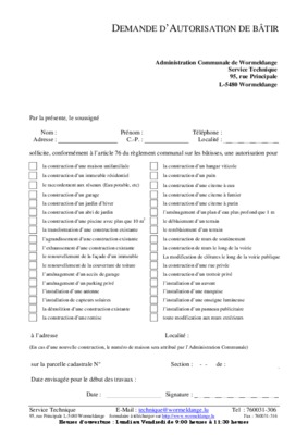 autorisation de batir Book