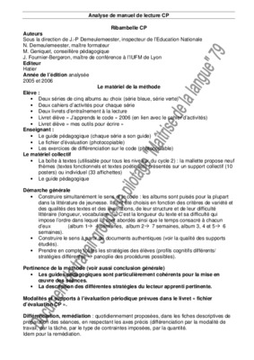 ribambelle fichier exercices cp Book