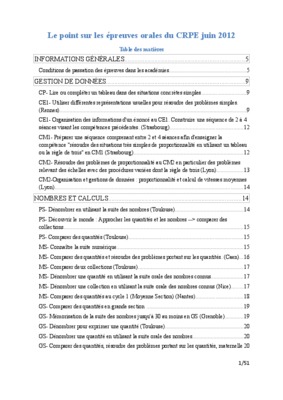 epreuves orales jury d_admission crpe 2012 Book