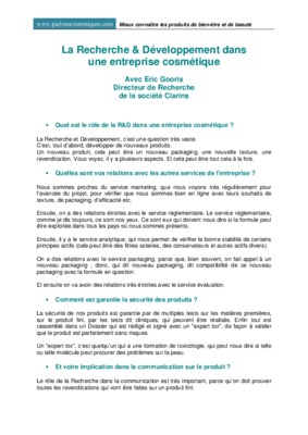 recherche et developpement cosmetique Book
