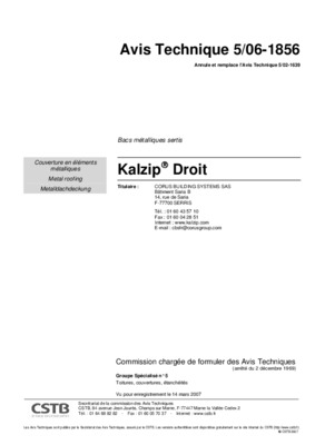 kalzip de toiture Book