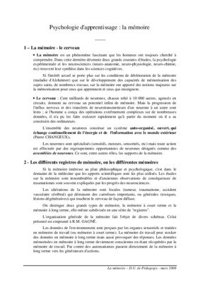 exemplaire de memoire en psychologie Book