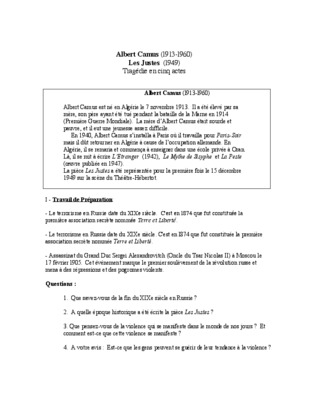 les justes albert camus Book