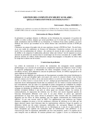conflits en milieu scolaire Book