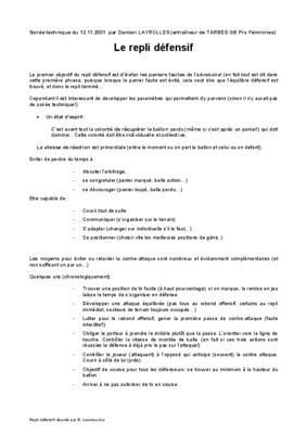 repli defensif Book