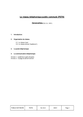 planifiction resau local d_abonnes reseau telephonique public commute pstn Book