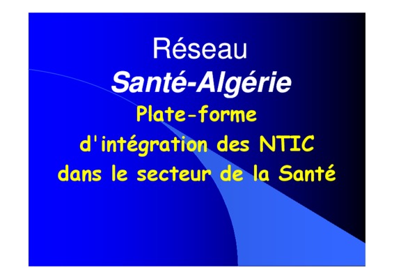 sante algerie Book
