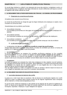 dossier 8 les litiges et conflits du travail Book