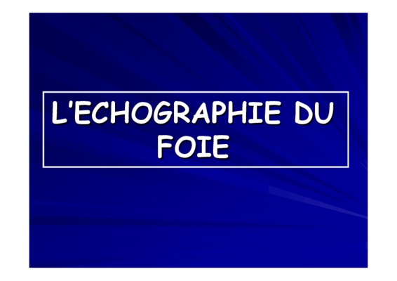 cours echographie foie Book